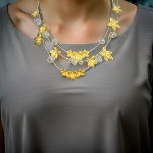 ⭐️GORGEOUS⭐️Gold plated flower necklace or hair jewelry